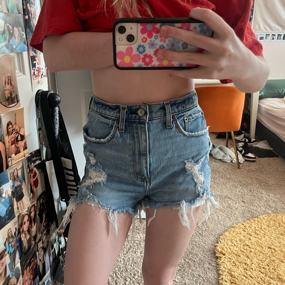 abercrombie and fitch jean shorts